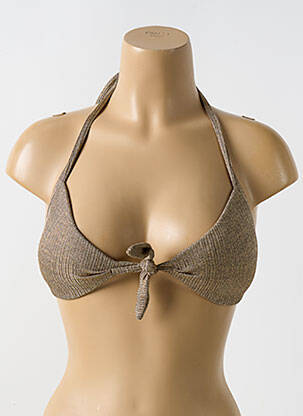 Haut de maillot de bain stretch haut soutien-gorge push-up or LULI FAMA femme