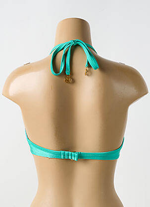 Haut de maillot de bain stretch haut soutien-gorge push-up bleu LULI FAMA femme
