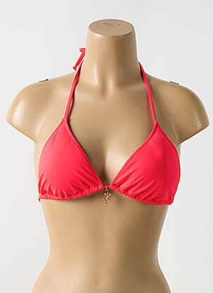 Haut de maillot de bain stretch haut soutien-gorge avec mousse de rembourrage amovible rouge PHAX femme