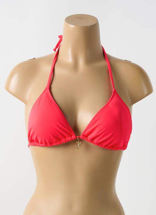 Haut de maillot de bain stretch haut soutien-gorge avec mousse de rembourrage amovible rouge PHAX femme