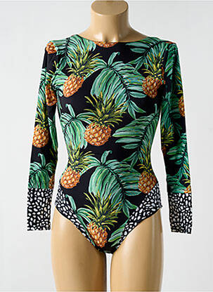 Maillot de bain 1 pièce stretch vert MALAI femme