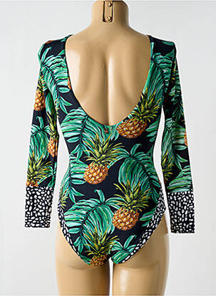 Maillot de bain 1 pièce stretch vert MALAI femme