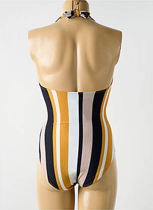 Maillot de bain 1 pièce stretch haut soutien-gorge balconnet jaune CYELL femme