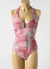 Maillot de bain 1 pièce haut triangles haut triangles rouge CYELL femme