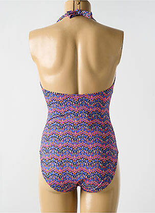 Maillot de bain 1 pièce imprimé fantaisie haut soutien-gorge balconnet violet CYELL femme