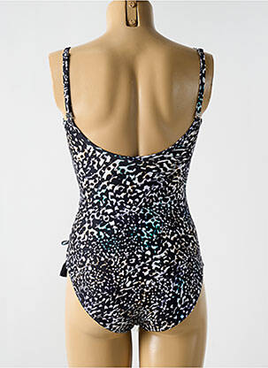 Maillot de bain 1 pièce imprimé fantaisie haut soutien-gorge moulé noir CYELL femme