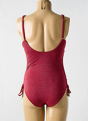 Maillot de bain 1 pièce stretch haut soutien-gorge moulé rouge CYELL femme