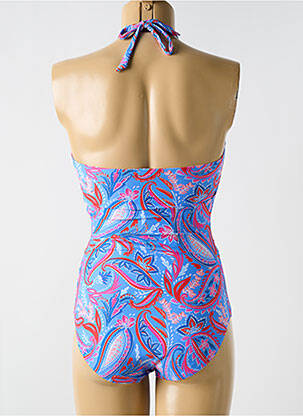 Maillot de bain 1 pièce imprimé fantaisie haut soutien-gorge moulé bleu CYELL femme