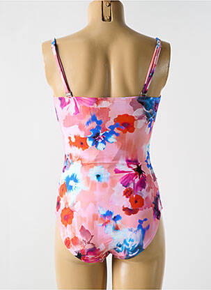 Maillot de bain 1 pièce stretch haut soutien-gorge moulé rose CYELL femme