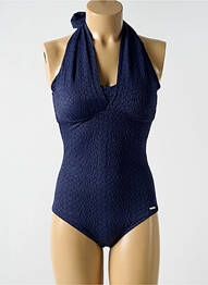 Maillot de bain 1 pièce stretch haut soutien-gorge moulé bleu CYELL femme