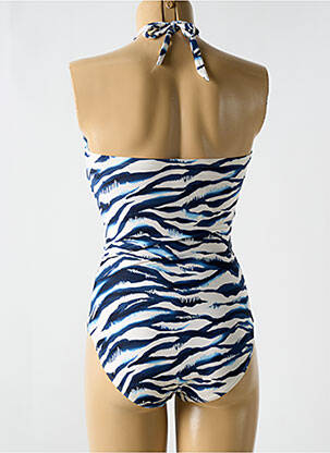 Maillot de bain 1 pièce stretch haut soutien-gorge moulé bleu CYELL femme