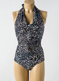 Maillot de bain 1 pièce imprimé fantaisie haut soutien-gorge moulé noir CYELL femme