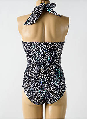 Maillot de bain 1 pièce imprimé fantaisie haut soutien-gorge moulé noir CYELL femme