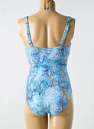 Maillot de bain 1 pièce stretch haut soutien-gorge moulé bleu CYELL femme