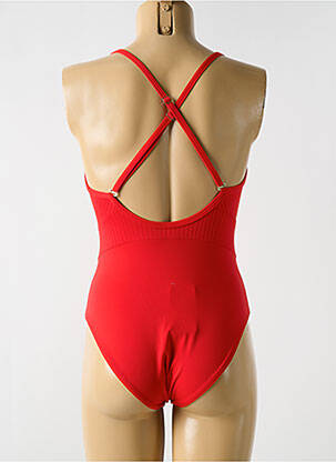 Maillot de bain 1 pièce stretch haut soutien-gorge moulé rouge CYELL femme
