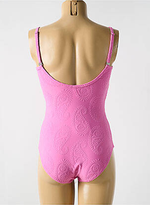 Maillot de bain 1 pièce stretch rose CYELL femme