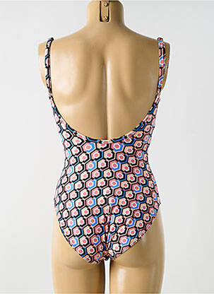 Maillot de bain 1 pièce imprimé fantaisie haut soutien-gorge moulé noir CYELL femme