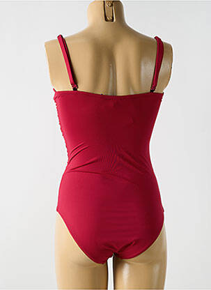 Maillot de bain 1 pièce stretch haut soutien-gorge moulé rouge CYELL femme