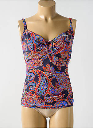 Top de bain imprimé fantaisie bleu CYELL femme