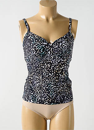 Top de bain haut soutien-gorge balconnet noir CYELL femme