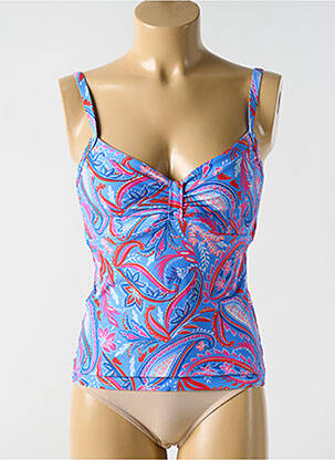 Top de bain haut soutien-gorge balconnet bleu CYELL femme