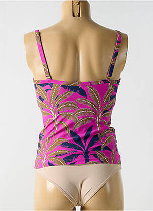 Top de bain haut soutien-gorge balconnet rose CYELL femme