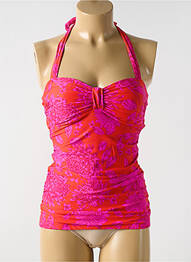 Top de bain haut bandeau rose CYELL femme