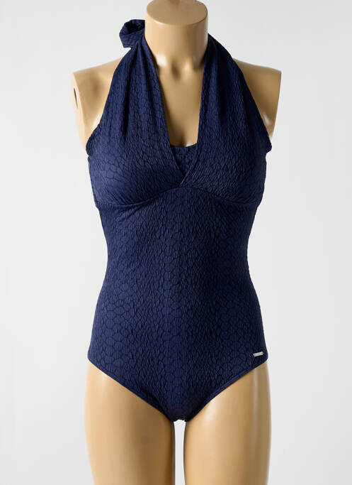 Maillot de bain 1 pièce bleu CYELL pour femme