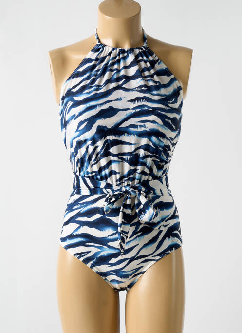 Maillot de bain 1 pièce bleu CYELL pour femme