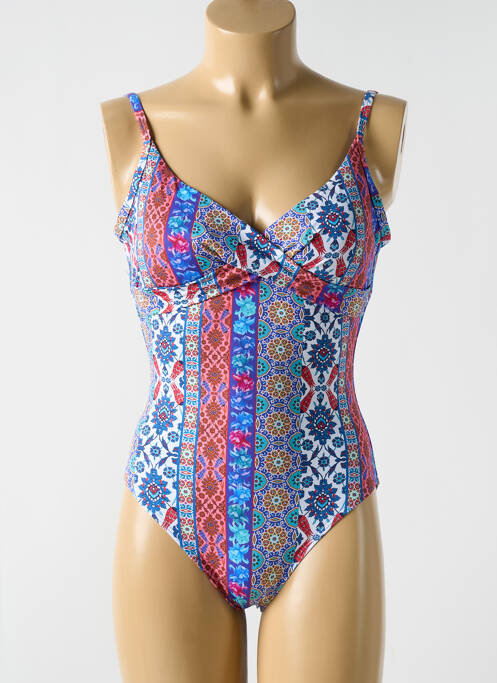 Maillot de bain 1 pièce bleu CYELL pour femme