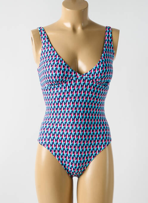 Maillot de bain 1 pièce bleu CYELL pour femme