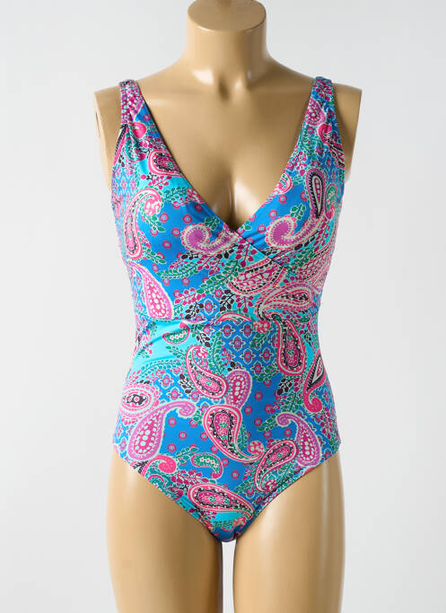 Maillot de bain 1 pièce bleu CYELL pour femme