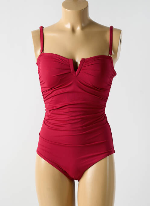 Maillot de bain 1 pièce rouge CYELL pour femme