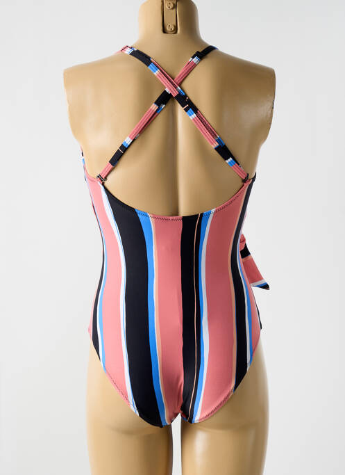 Maillot de bain 1 pièce stretch haut triangles rose CYELL femme