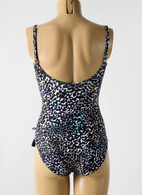 Maillot de bain 1 pièce imprimé fantaisie haut soutien-gorge moulé noir CYELL femme