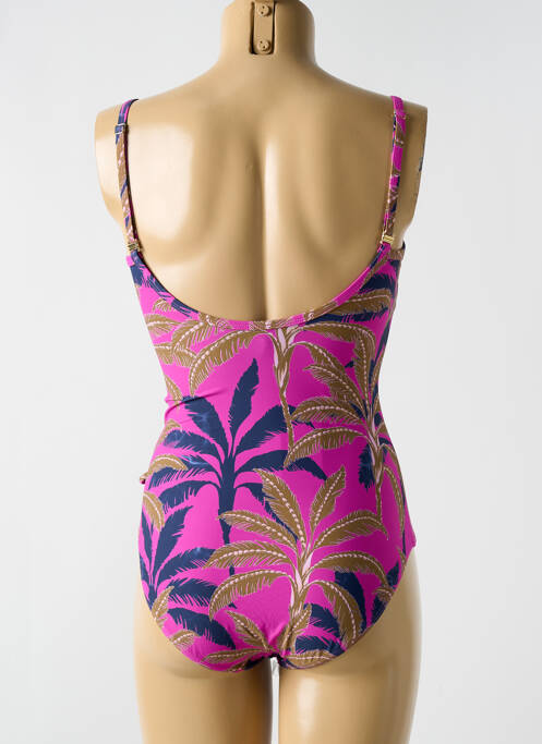 Maillot de bain 1 pièce stretch haut soutien-gorge moulé rose CYELL femme