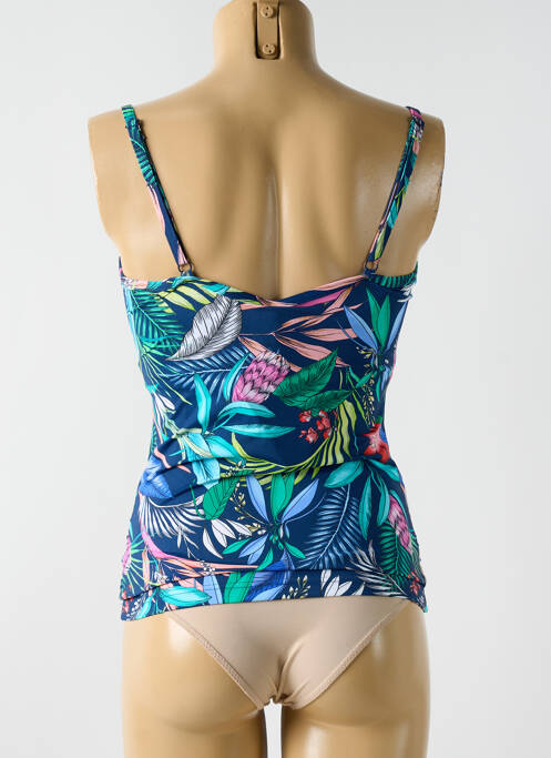 Top de bain haut soutien-gorge balconnet bleu CYELL femme