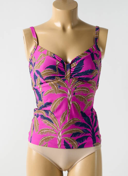 Top de bain haut soutien-gorge balconnet rose CYELL femme