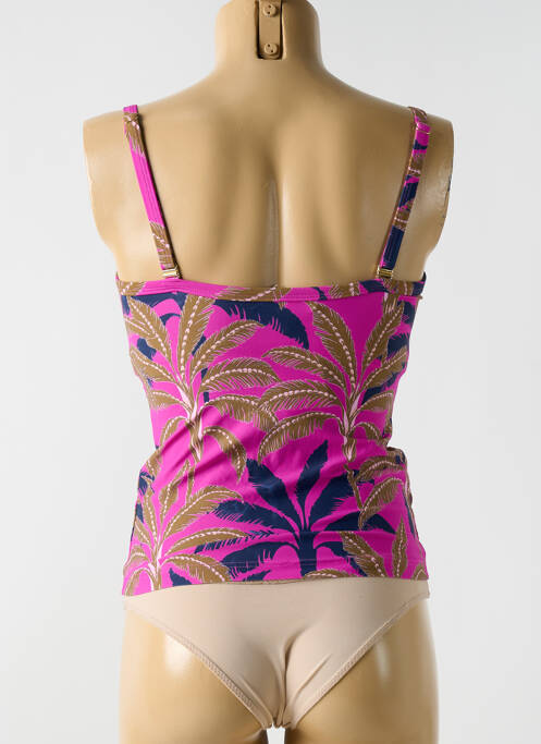 Top de bain haut soutien-gorge balconnet rose CYELL femme