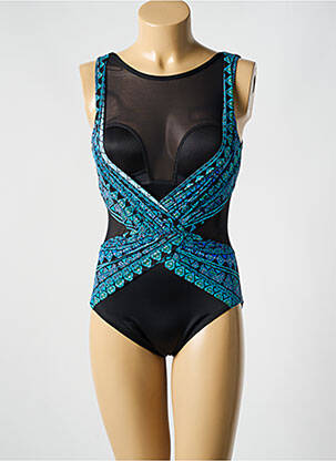 Maillot de bain 1 pièce imprimé fantaisie haut soutien-gorge moulé noir MIRACLESUIT femme