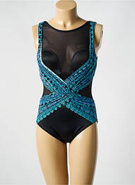 Maillot de bain 1 pièce imprimé fantaisie haut soutien-gorge moulé noir MIRACLESUIT femme