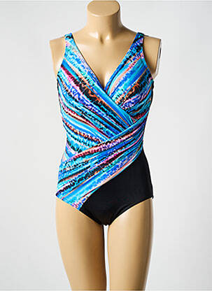 Maillot de bain 1 pièce imprimé fantaisie haut soutien-gorge moulé bleu MIRACLESUIT femme