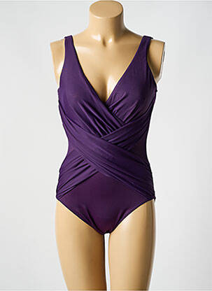 Maillot de bain 1 pièce stretch haut soutien-gorge moulé violet MIRACLESUIT femme