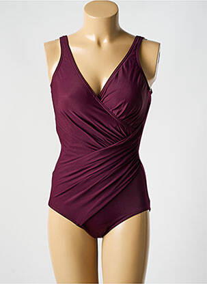 Maillot de bain 1 pièce stretch haut soutien-gorge moulé violet fonce MIRACLESUIT femme