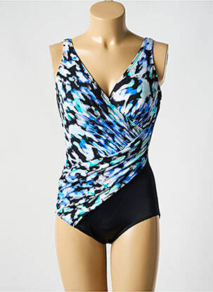 Maillot de bain 1 pièce imprimé fantaisie haut soutien-gorge moulé bleu MIRACLESUIT femme