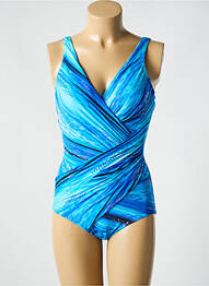 Maillot de bain 1 pièce imprimé fantaisie haut soutien-gorge moulé bleu MIRACLESUIT femme