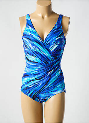 Maillot de bain 1 pièce imprimé fantaisie haut soutien-gorge moulé bleu MIRACLESUIT femme