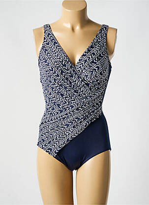 Maillot de bain 1 pièce imprimé fantaisie haut soutien-gorge moulé bleu MIRACLESUIT femme