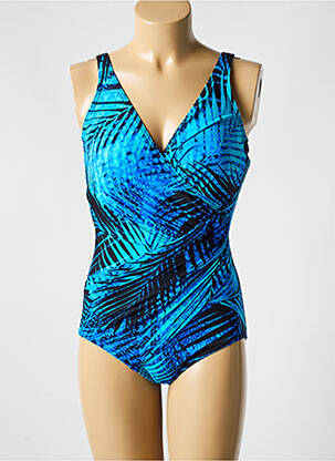 Maillot de bain 1 pièce stretch haut soutien-gorge moulé bleu MIRACLESUIT femme