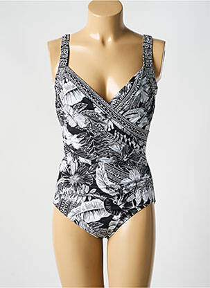 Maillot de bain 1 pièce imprimé fantaisie haut soutien-gorge emboitant noir MIRACLESUIT femme